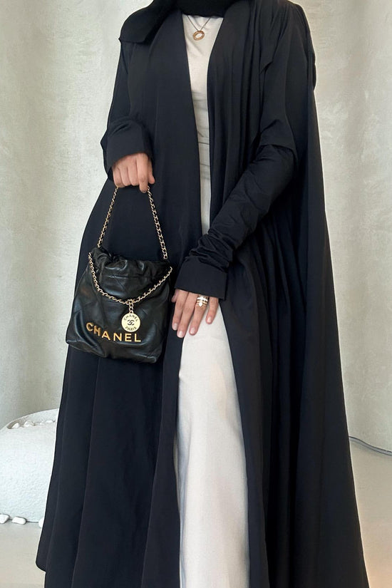 Black Plain Summer Abaya 011