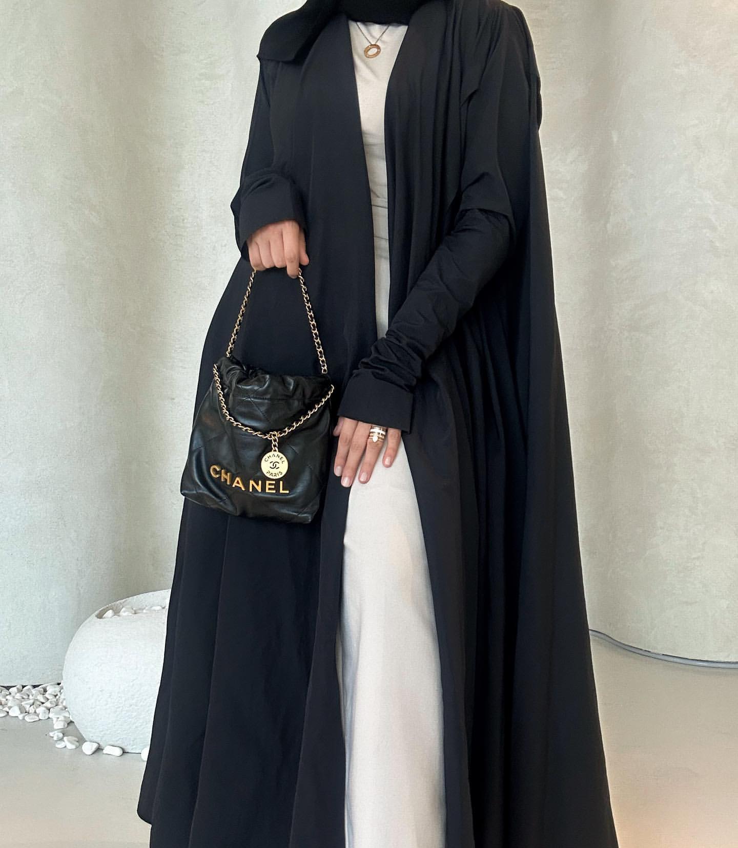 Black Plain Summer Abaya 011
