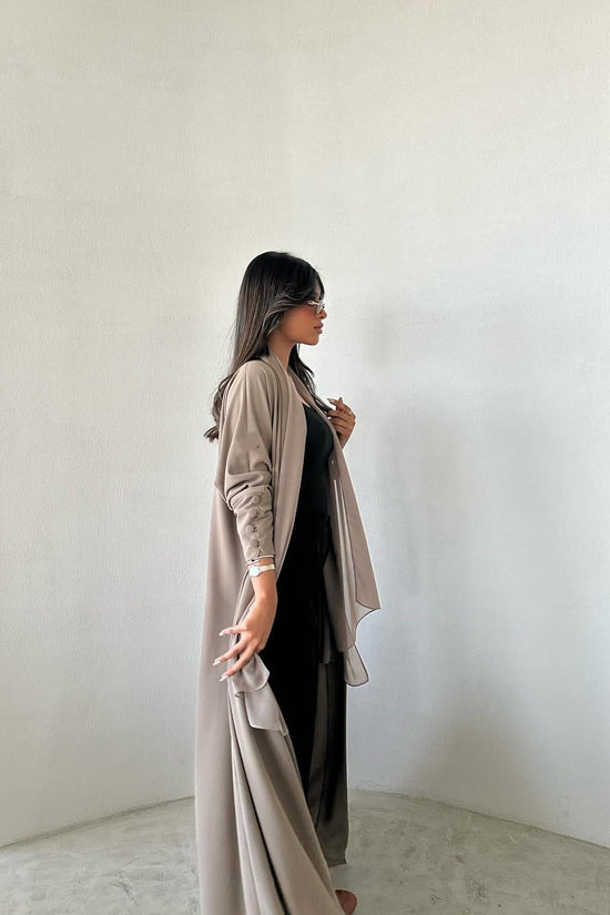 Sleeves details Nada Abaya - Taupe