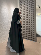 Black with Grey Abaya
