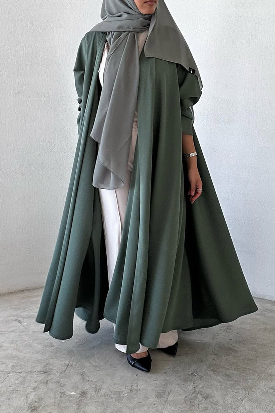 Cloche Cut Abaya - Green