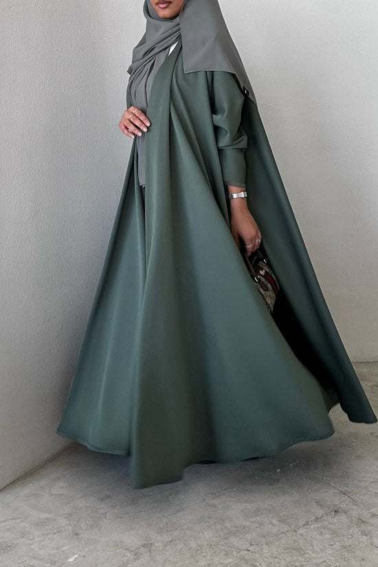 Cloche Cut Abaya - Green