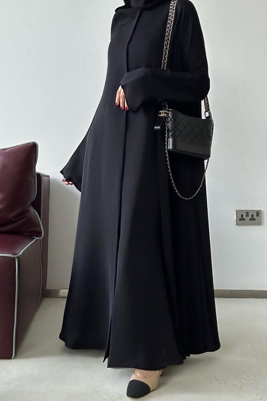 Black Plain Summer Abaya 010