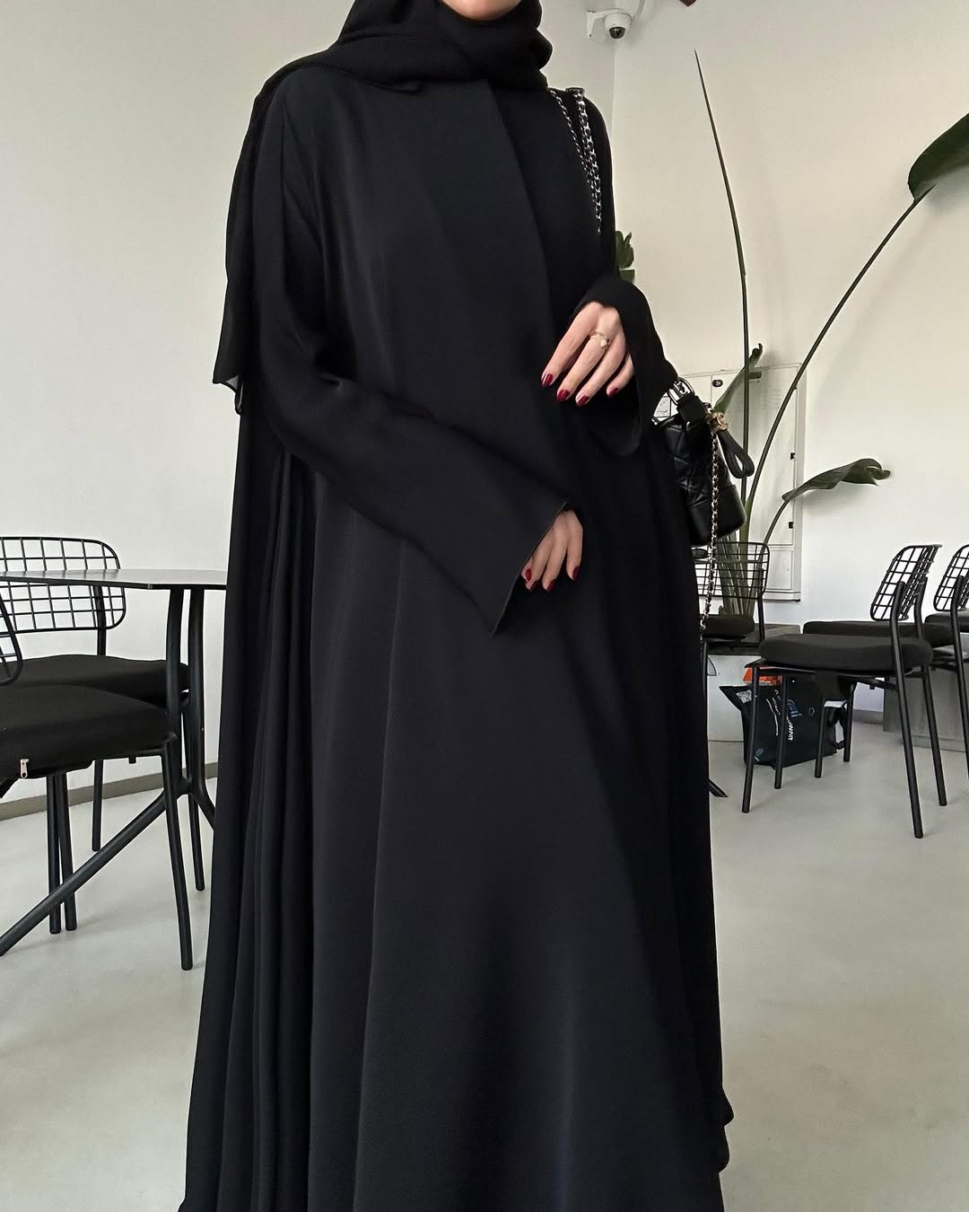 Black Plain Summer Abaya 010