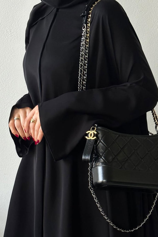 Black Plain Summer Abaya 010