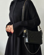 Black Plain Summer Abaya 010