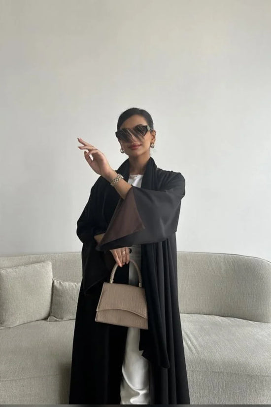 Reversible Abaya with Shaila, Black & Brown