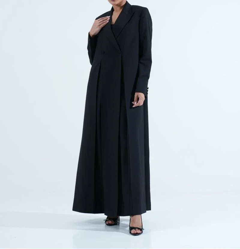 Classic Blazer Abaya with Double Vents