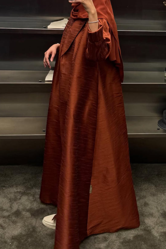 Amber Dusk Textured Silk Abaya