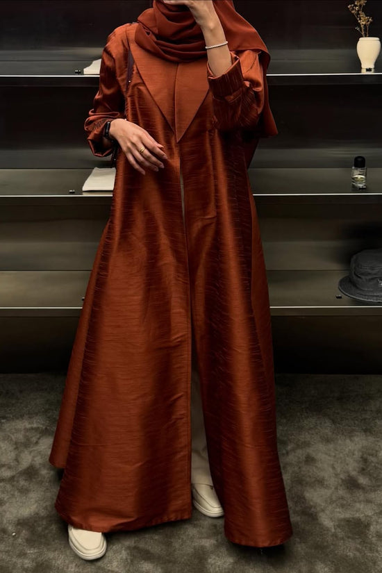 Amber Dusk Textured Silk Abaya