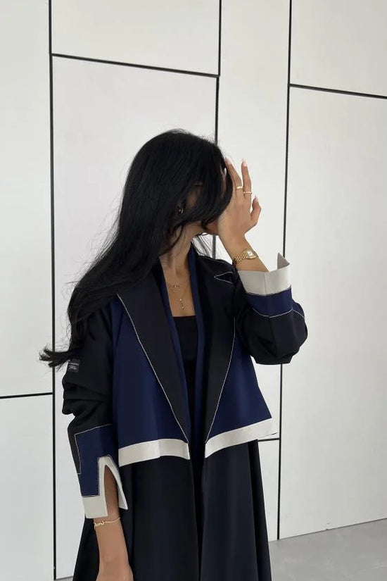 Blue Black Designer Abaya