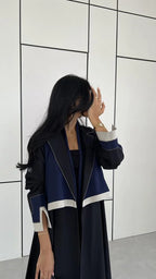 Blue Black Designer Abaya