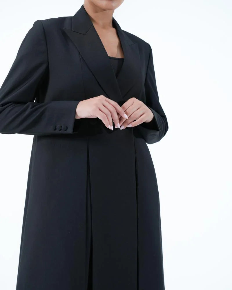 Classic Blazer Abaya with Double Vents