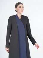 Modern Colour Block Pinstripe Designer Abaya