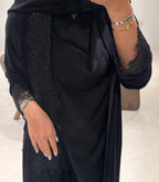 Abaya with Lace details BLACK