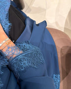 Abaya with Lace details Teal