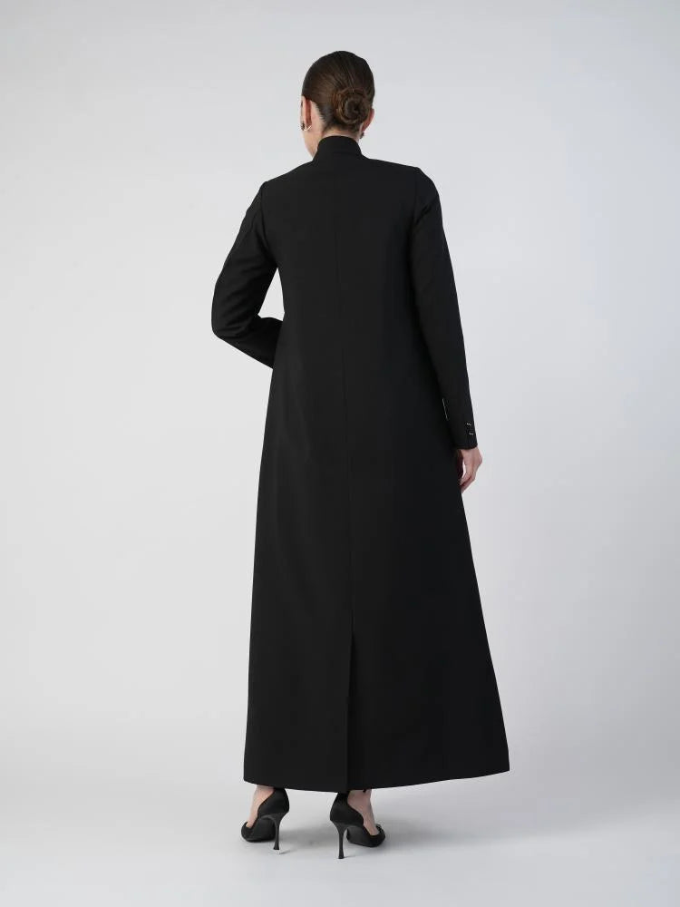 Formal Black Blazer Abaya with Shaila
