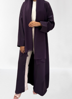 Purple A cut Abaya with Shaila