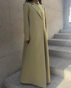 Sage Structured Coat Style Abaya with Shaila