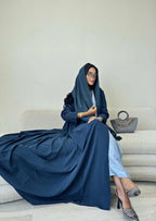 Teal Cloche cut Abaya with Shaila