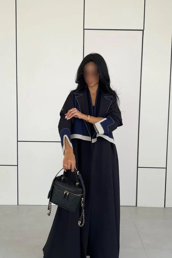 Blue Black Designer Abaya