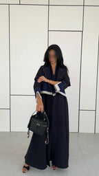 Blue Black Designer Abaya
