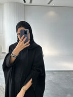 Black buttons classic Abaya