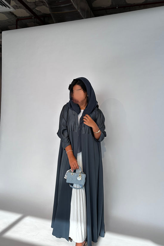 Flared cut with a collar Abaya - Green
