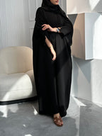 Black buttons classic Abaya