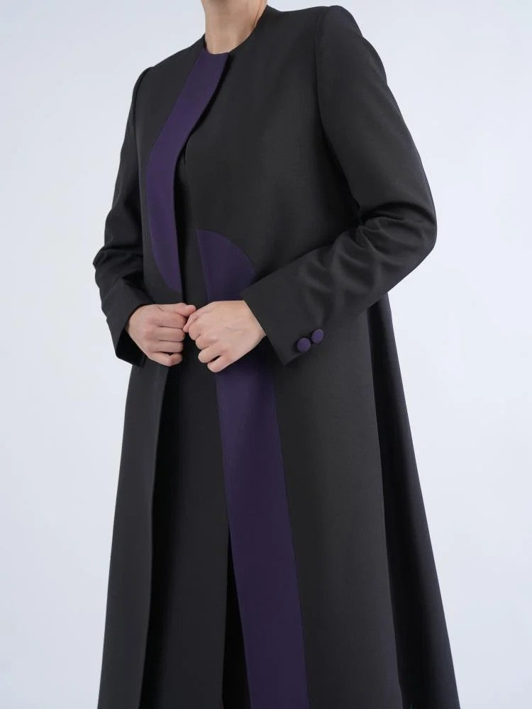 Black Blazer with Front Detailing