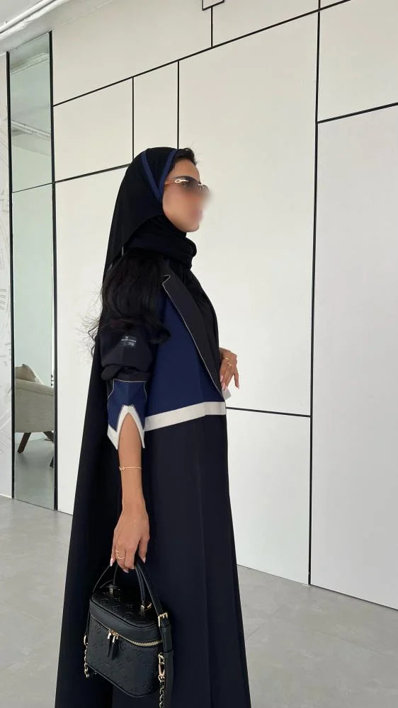 Blue Black Designer Abaya