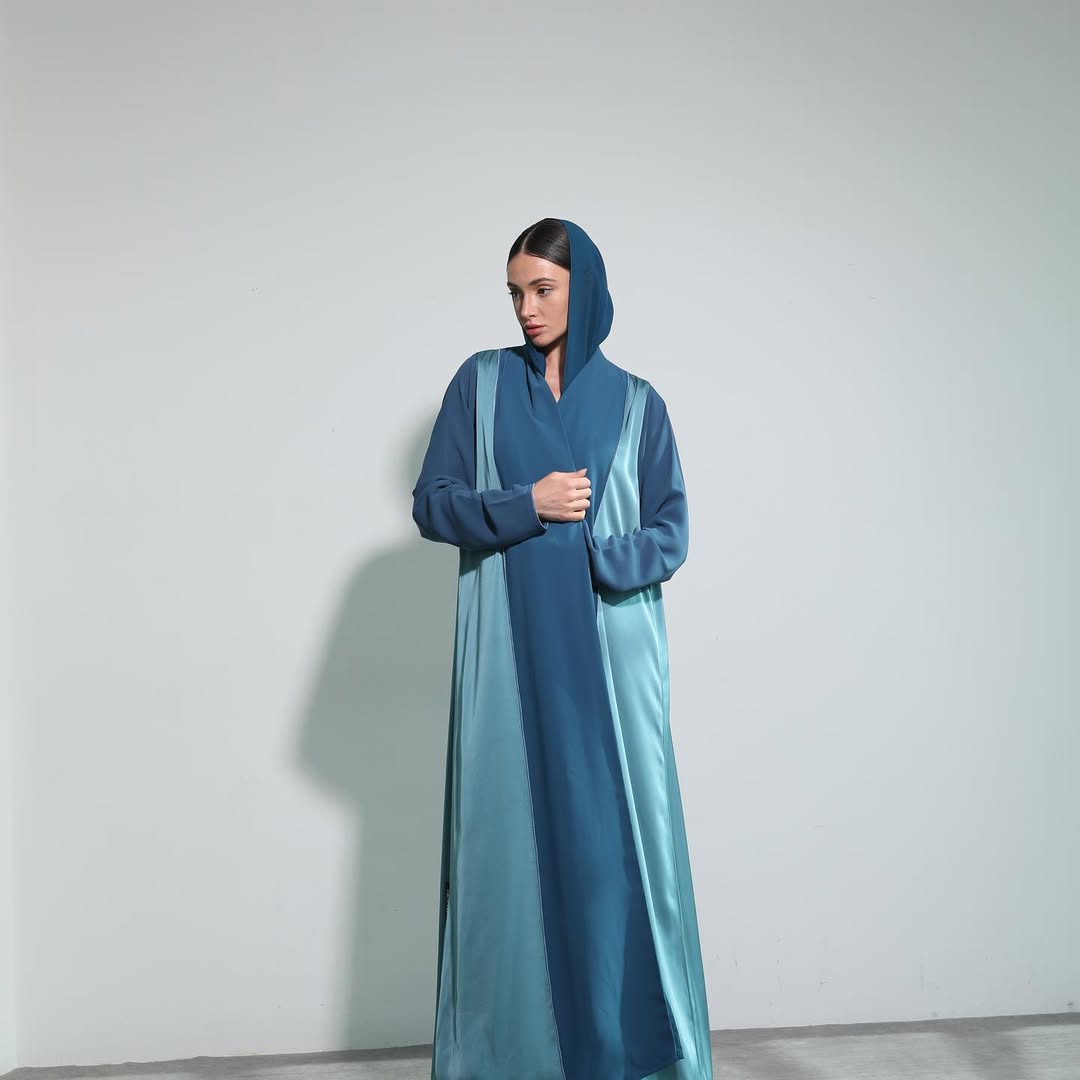 Ocean Blue Abaya with Shaila