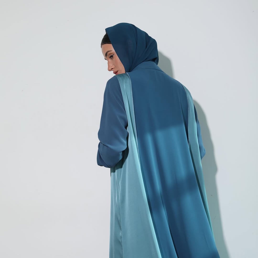 Ocean Blue Abaya with Shaila