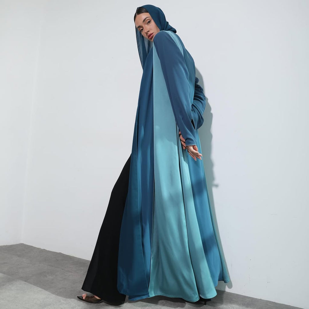 Ocean Blue Abaya with Shaila