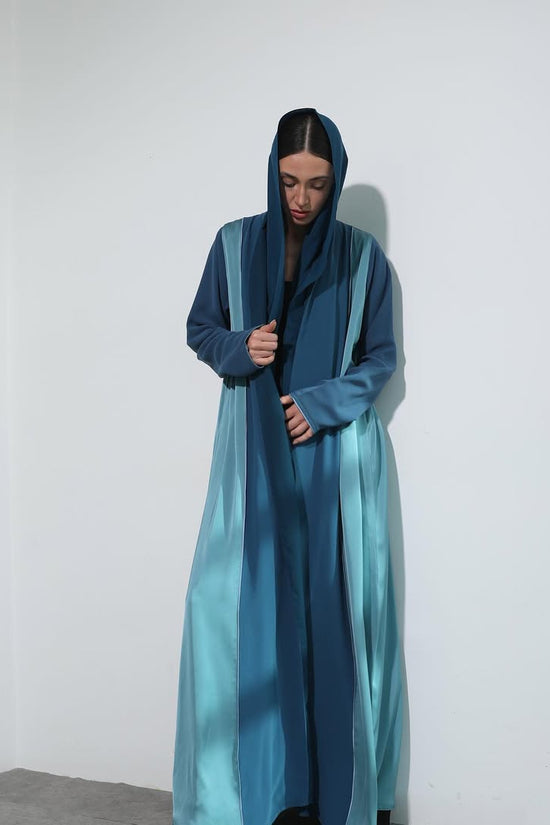 Ocean Blue Abaya with Shaila
