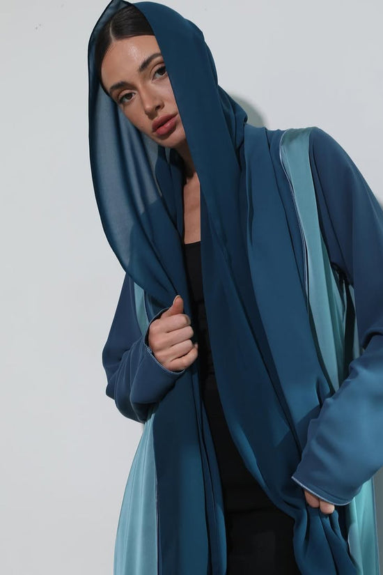 Ocean Blue Abaya with Shaila