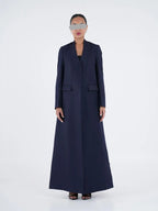 Premium Navy Blue Blazer Abaya with Matching Shaila
