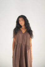 Brown Linen Dress