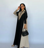 Black & Brown Blazer Abaya