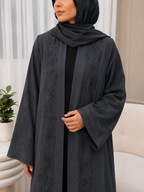 Charcoal Printed Abaya