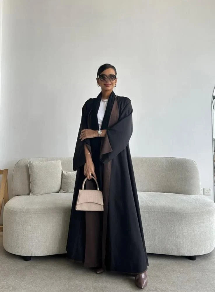 Reversible Abaya with Shaila, Black & Brown