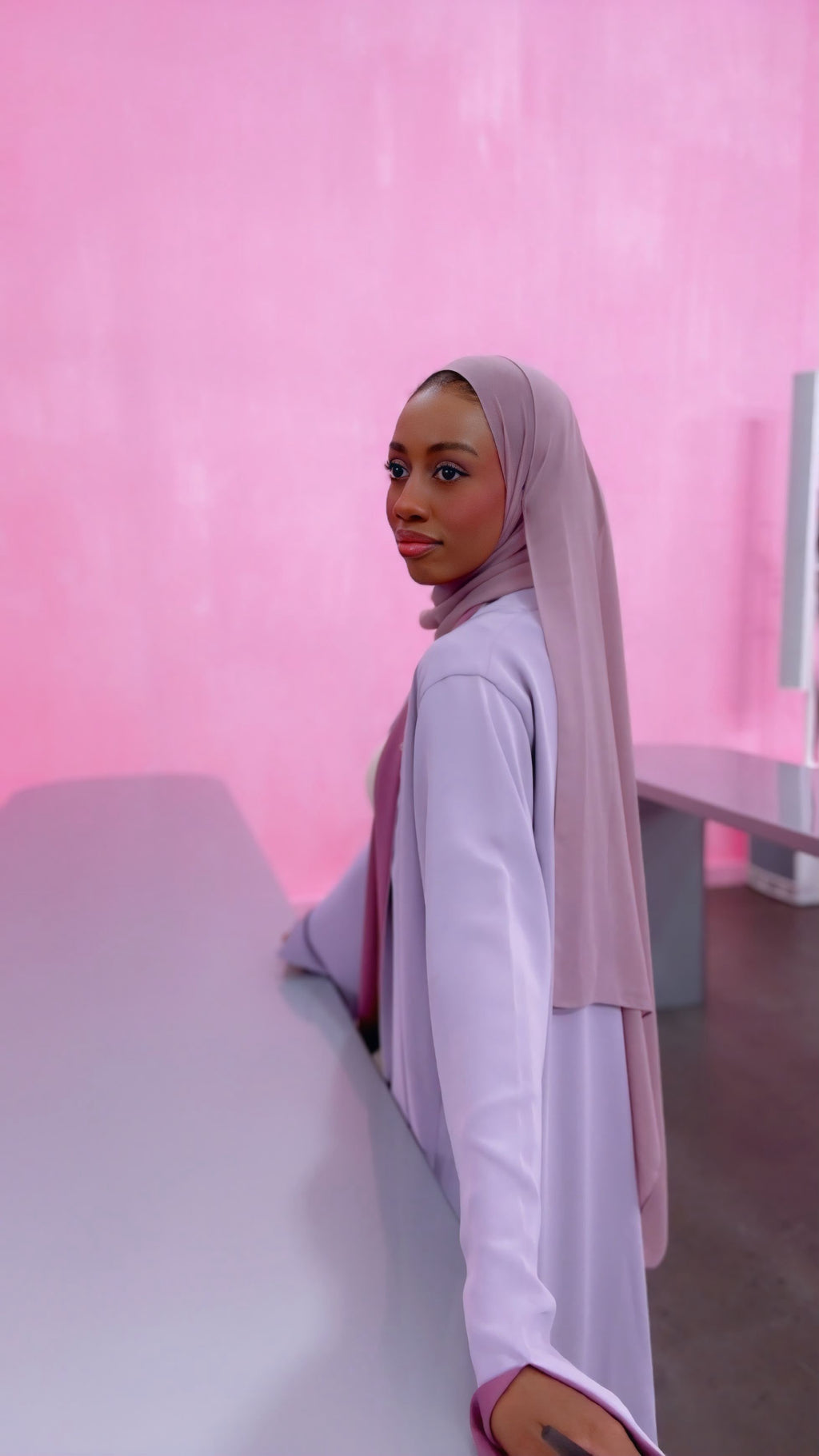 Reversible Abaya Lilac & Pink