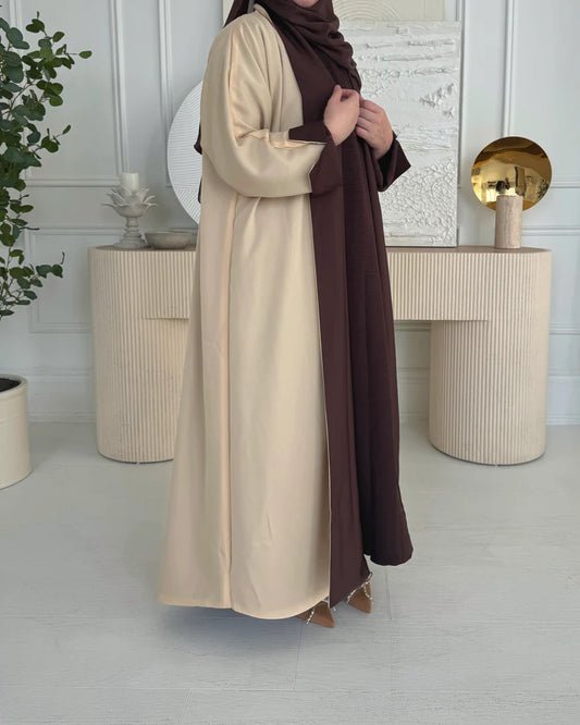 Nada Reversible Abaya - Brown and Beige