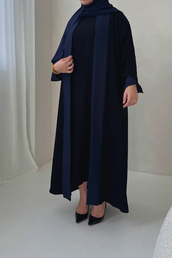 Nada Reversible Abaya - Black and Blue