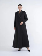 Black Blazer Abaya with Rear Opening
