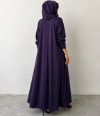 Elegant Plum Abaya with Matching Shaila
