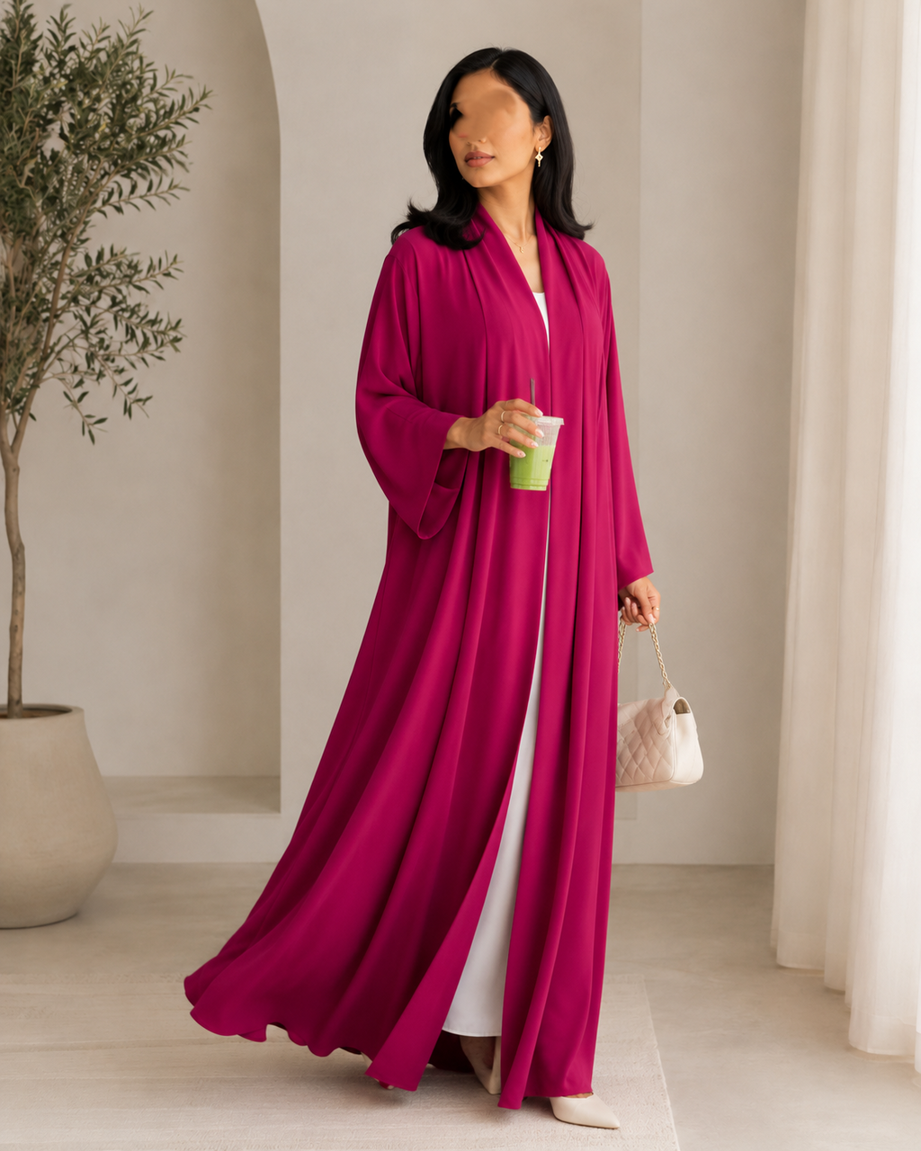 Summer Abaya - Fuchsia
