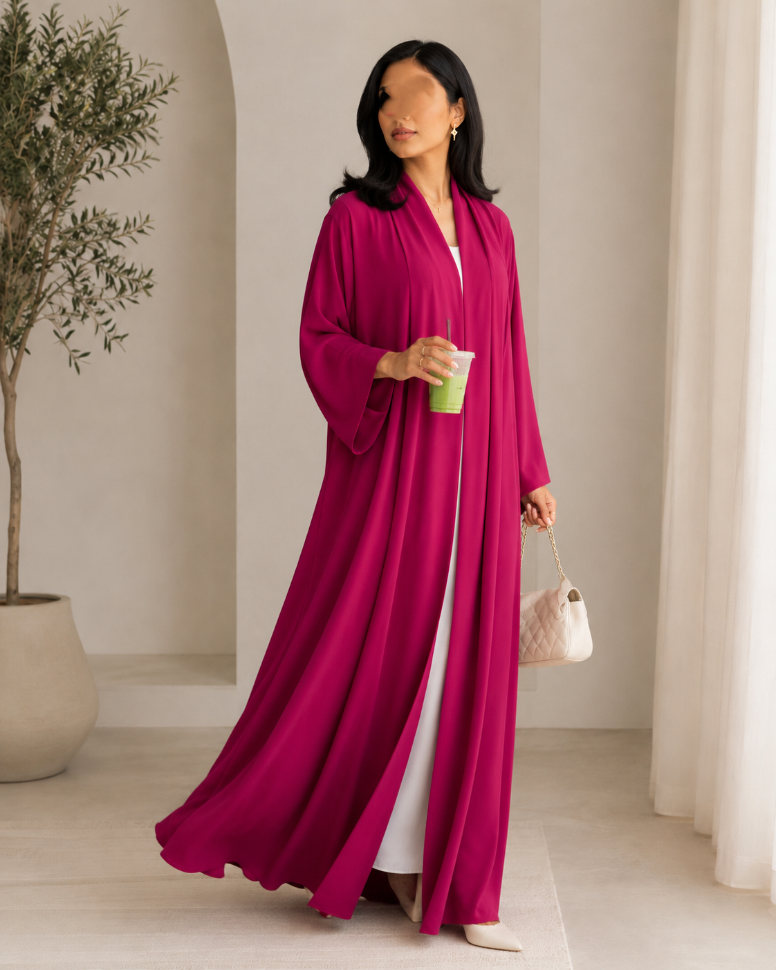 Summer Abaya - Fuchsia
