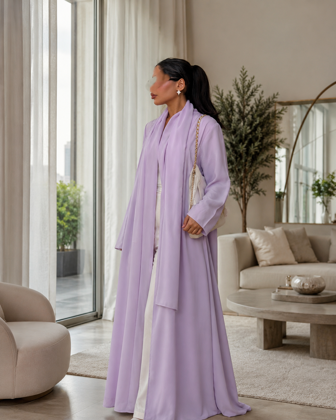 Summer Abaya - light purple