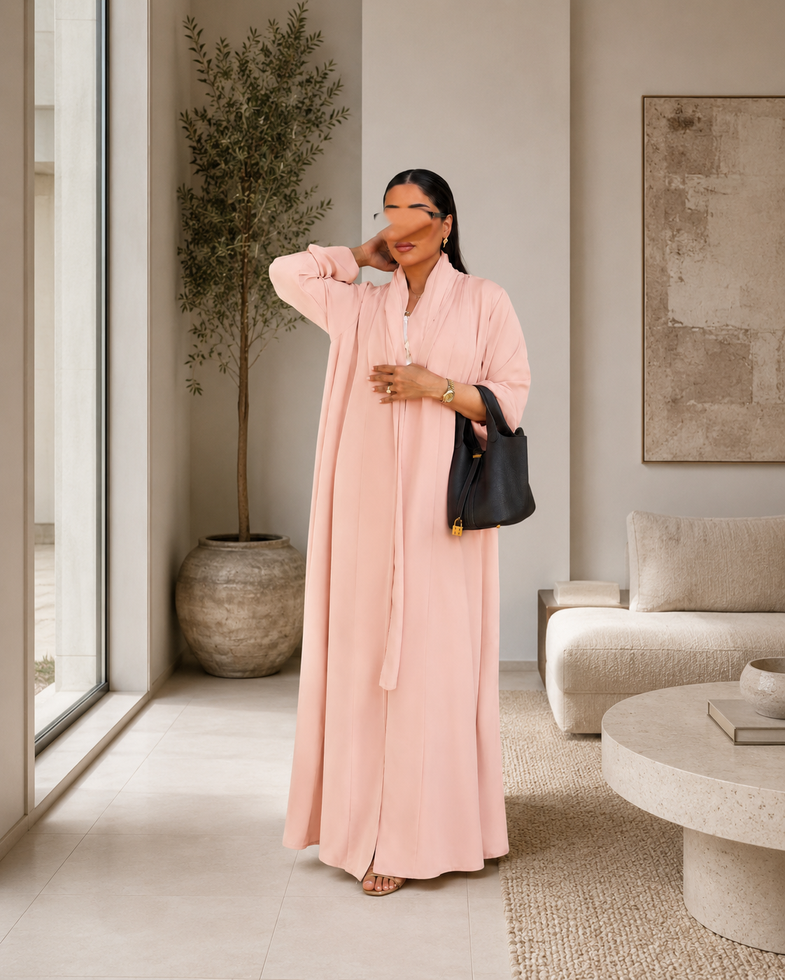 Summer Abaya - Tea Rose